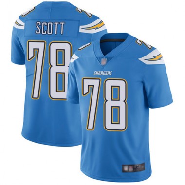 Los Angeles Chargers NFL Football Trent Scott Electric Blue Jersey Men Limited 78 Alternate Vapor Untouchable